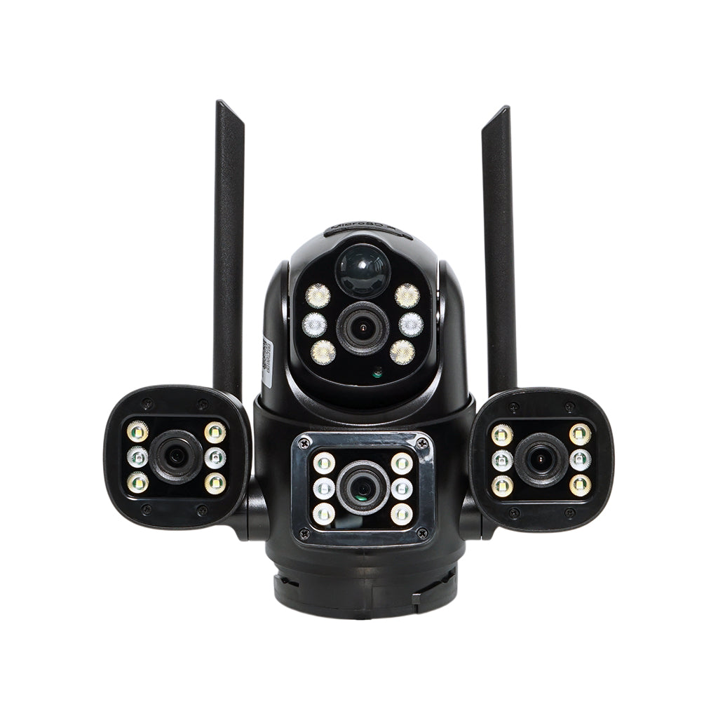 كاميرا CRONY XA12-4G-4K 4 ميجابكسل 1080 بكسل بالطاقة الشمسية مع اتصال 4G وظيفة PTZ رؤية ليلية بالأشعة تحت الحمراء صوت ثنائي الاتجاه