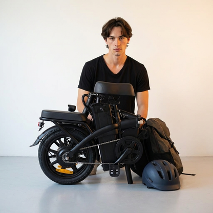 دراجة كهربائية مدمجة كروني A5F بعجلة 14 بوصة قابلة للطي، بمحرك 350 واط للسفر والتنقل في المدينة