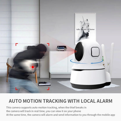 كاميرا ذكية منزلية داخلية CRONY NIP-26 بدقة 1080p مع واي فاي للمراقبة الأمنية مع رؤية ليلية، متوافقة مع تطبيق iOS وAndroid وGoogle Home