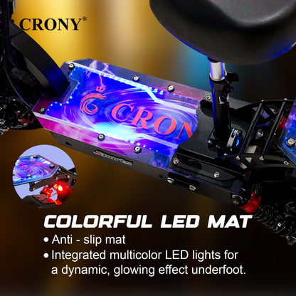 كروني DK-11 LED دراجة سكوتر كهربائية بعجلات عريضة 11 بوصة عالية التكوين E-Scoot