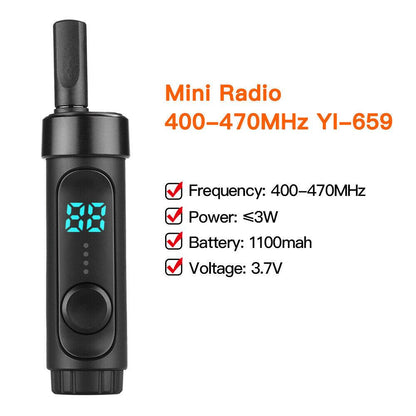 CRONY YI-659  MINI walki-talk 99ch UHF 400-470mhz portable mini walkie talkie 2-way radio