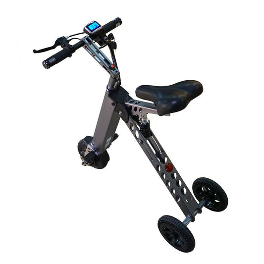 دراجة كهربائية قابلة للطي بعجلتين موديل H9-3، 36 فولت، خفيفة الوزن، دراجة كهربائية صغيرة 13.5 كجم - رمادي