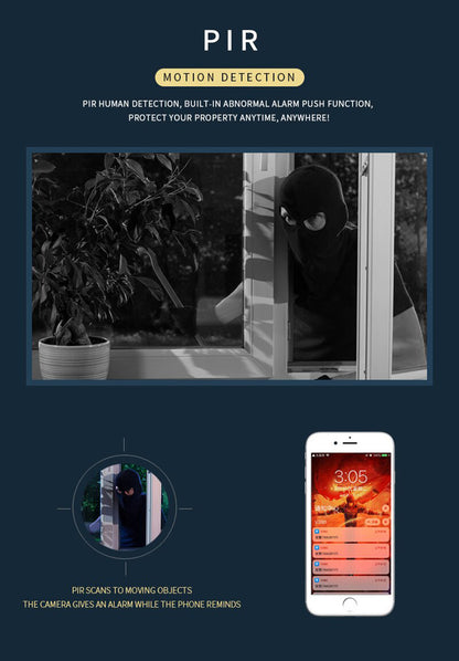 كاميرا مراقبة أمان CRONY YN60-شمسي 5X واي فاي 1080P HD مع صوت