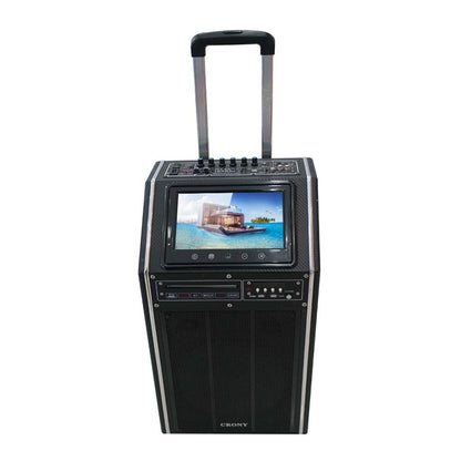 A109DPI speaker Square dance sound outdoor pull rod audio box with wireless microphone video playback - Edragonmall.com