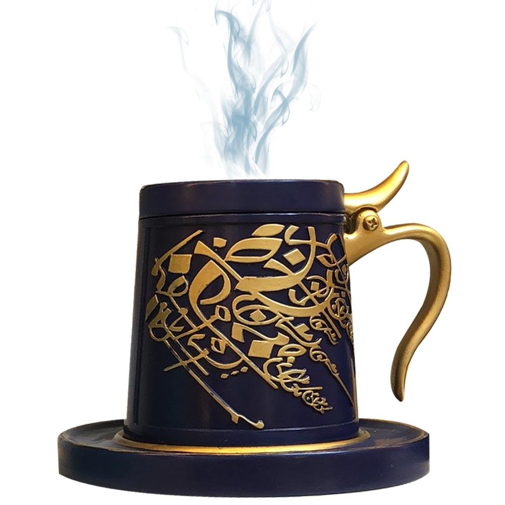 Bakhoor Big teacup Bukhoor Dukhoon Portable Incense Burner-white - Edragonmall.com