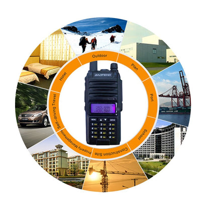 جهاز اتصال لاسلكي محمول يدوي باوفينغ 10 واط UV-9R مدى 8-15 كم راديو محمول IP67 مقاوم للغبار والبرد والماء