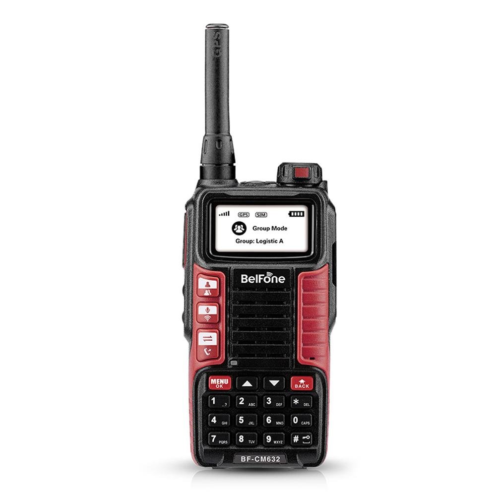 بلفون BF-CM632 نظام الاتصالات المتنقلة العالمي راديو ثنائي الاتجاه جهاز إرسال واستقبال GSM GPS 1000 كم-أحمر