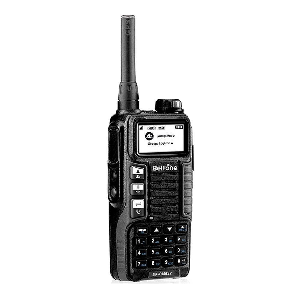 بلفون BF-CM632 جهاز اتصال لاسلكي بشبكة عامة جهاز راديو ثنائي الاتجاه جهاز إرسال واستقبال GSM نظام تحديد المواقع 1000 كم - أسود
