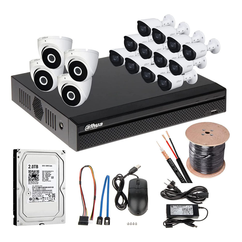 CCTV Camera for Home 16 channel 5MP Kit T1A51P 1500TP (4TB HDD)