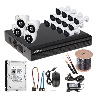 CCTV Camera for Home 16 channel 5MP Kit T1A51P 1500TP (4TB HDD)