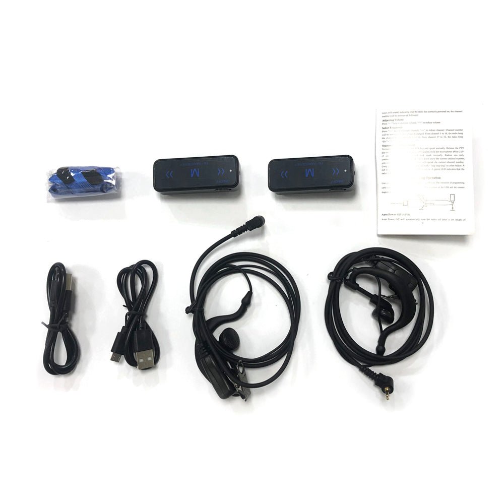 CRONY 0.5W VV-108 2PCS  Handfree Walkie Talkie Mini Walkie Talkie Small Size Two Way Radio for Restaurant and Kids 800-900M