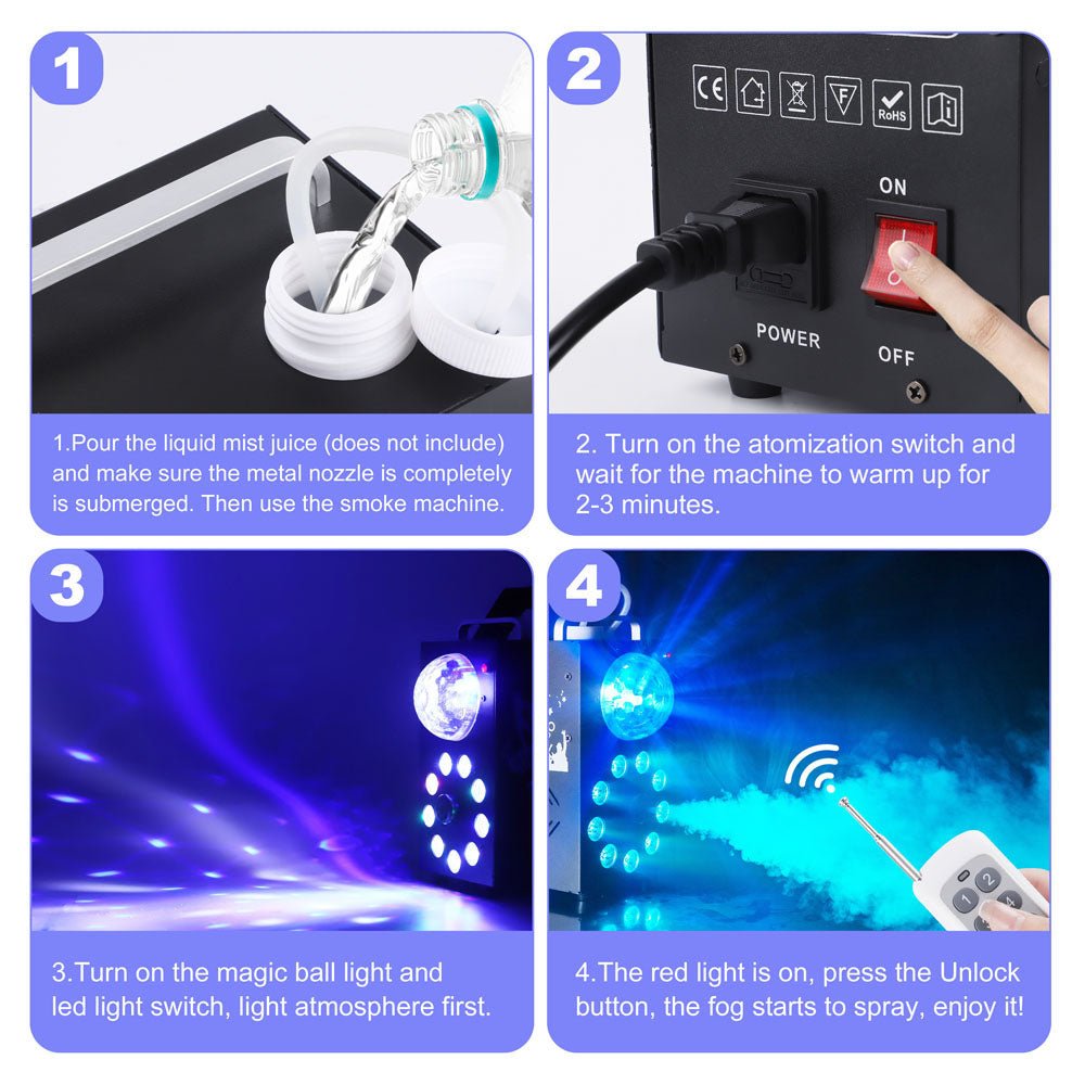 CRONY 1000W fog machine With LED 3In1 Full Color Stage Smoke Machine For Theatre Disco Dj Bar Wedding Vertical Smog Machine - Edragonmall.com