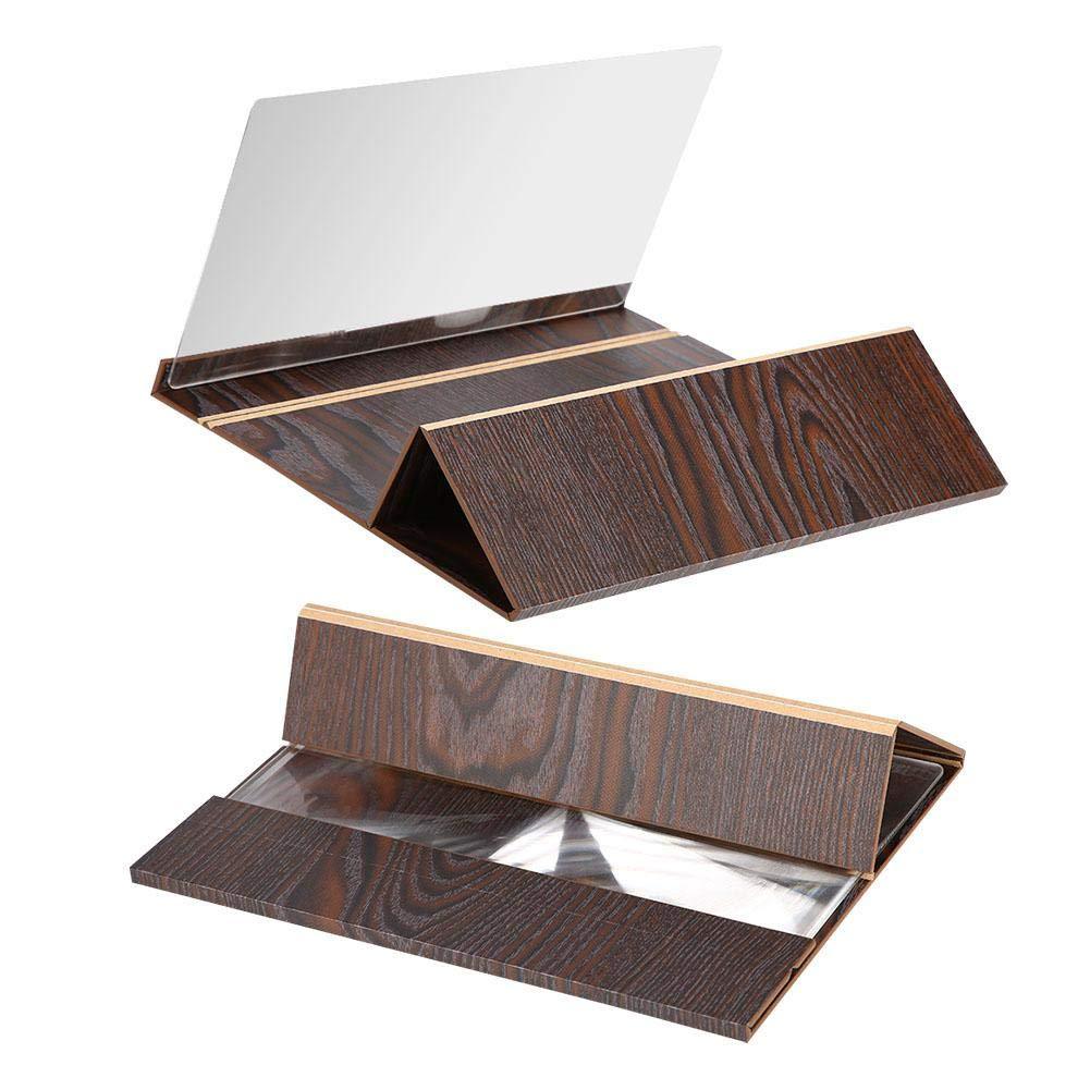 Crony 12 Inch Screen Magnifier Smartphone Magnifying Glass, Cell Phone 3D HD Movie Video Projector Amplifier with Foldable Holder Stand - Edragonmall.com