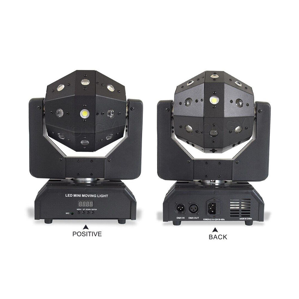 CRONY 16PCS*3W LED Moving Head Light with laser and Flash lamp Professional DJ Rotating Disco Ball Lights LED Beam Laser Strobe Moving Head - Edragonmall.com