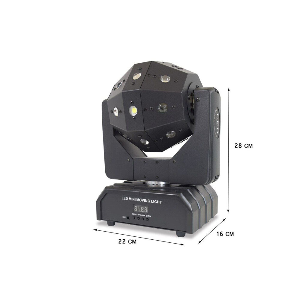 CRONY 16PCS*3W LED Moving Head Light with laser and Flash lamp Professional DJ Rotating Disco Ball Lights LED Beam Laser Strobe Moving Head - Edragonmall.com