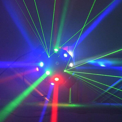 CRONY 16PCS*3W LED Moving Head Light with laser and Flash lamp Professional DJ Rotating Disco Ball Lights LED Beam Laser Strobe Moving Head - Edragonmall.com