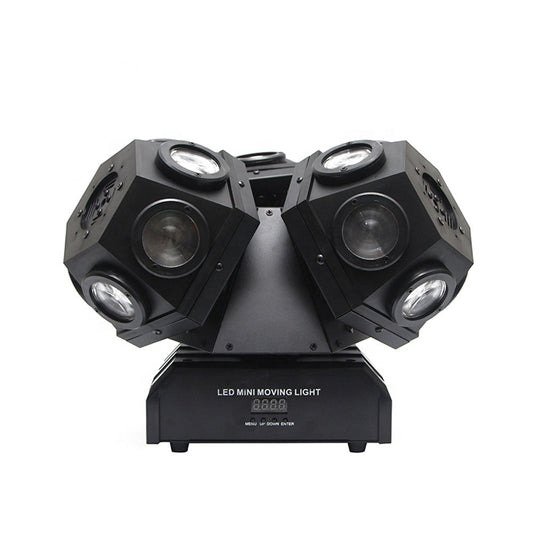 CRONY 18PCS*10W LED Moving 3 Head Light With Laser DJ laser stage lighting beam dmx led dj light bar ktv effect lights - Edragonmall.com