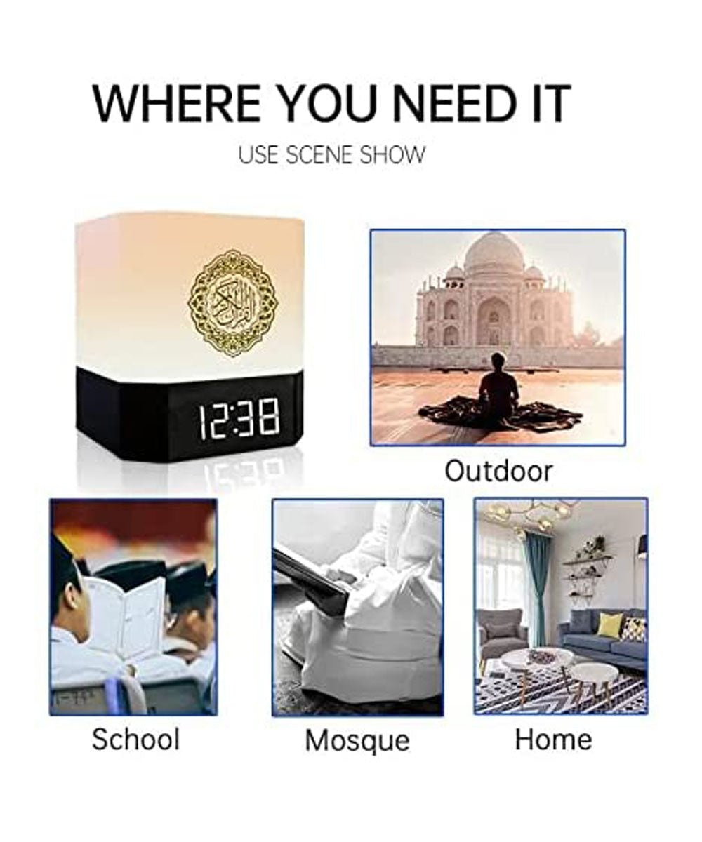 مصباح لمسي CRONY 229 مكبر صوت القرآن مكبر صوت القرآن مكعب مصباح لمسي ساعة أذان JO 303