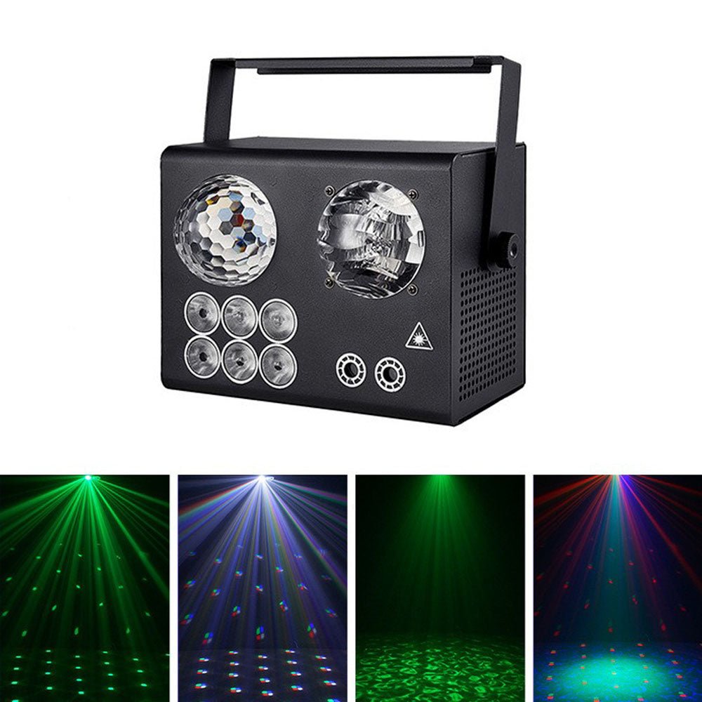 CRONY 4-in-1 dyed water pattern effect lamp Laser dj strobe lightStage Light Disco DJ Party Lights KTV Projector Colorfu Effect Light - Edragonmall.com