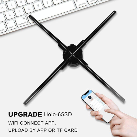 Crony 5D 50" holographic led fan AD Hologram Advertising Display With APP WIFI Adve ADrtising Display Holographic Imaging Naked Eye Fan - Edragonmall.com