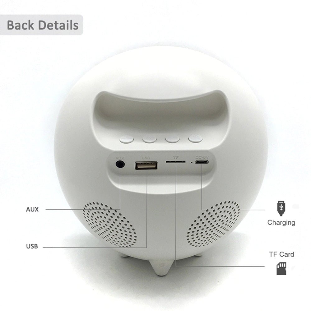 CRONY 6638G Digital Alarm Nightlight Clock LED 6 Color BT Music Clock - Edragonmall.com