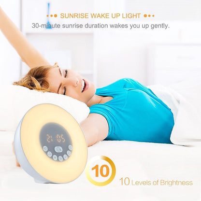 CRONY 6638G Digital Alarm Nightlight Clock LED 6 Color BT Music Clock - Edragonmall.com