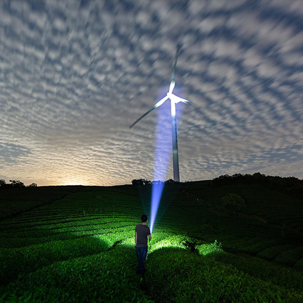 CRONY 6LED glare flashlight 22000 lumen 5000M rechargeable LED searchlight - Edragonmall.com