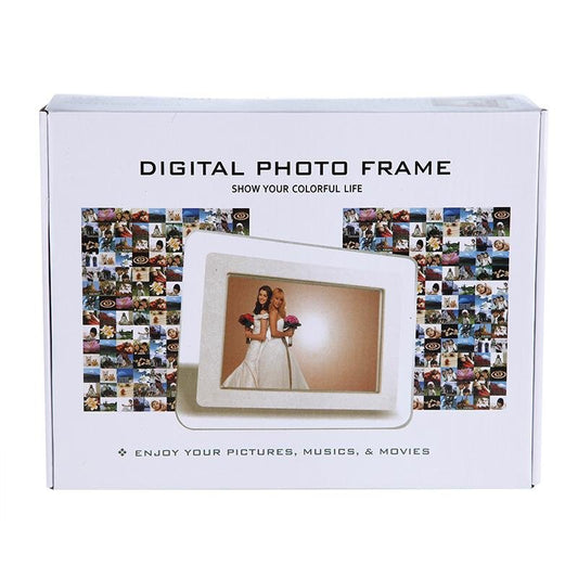 Crony 7 Inch HD Digital Photo Frame, 10GB Storage, Supports Remote Control Player Stereo MP3 Time -Black - Edragonmall.com