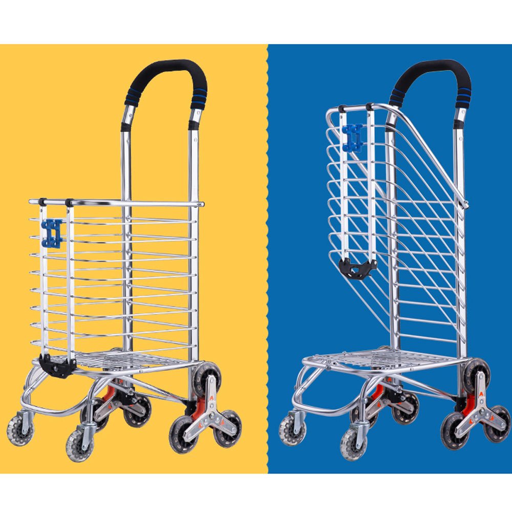 CRONY 8 Wheels Dual Purpose Shopping Cart Wheels Dual Purpose Shopping Cart Lightweight Shopping Trolley Bag With Seat - Edragonmall.com
