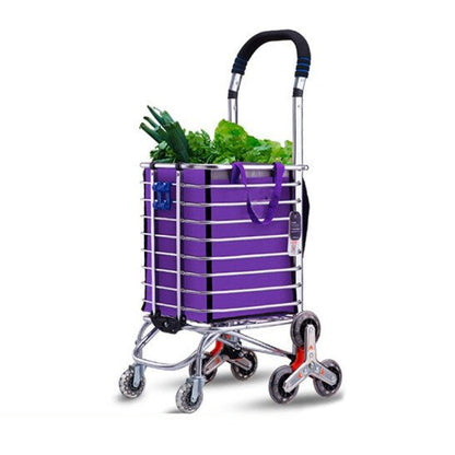 CRONY 8 Wheels Dual Purpose Shopping Cart Wheels Dual Purpose Shopping Cart Lightweight Shopping Trolley Bag With Seat - Edragonmall.com