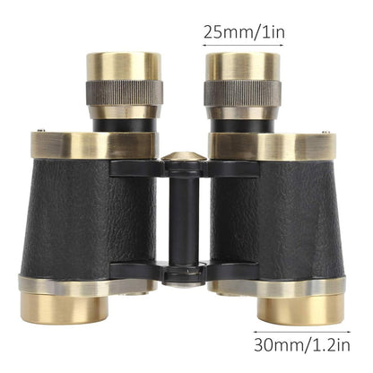 CRONY 8*30 Copper leather style Binocular 8x30 Binocular Telescope Distance Measurement View Target Bird Watching Equipment - Edragonmall.com