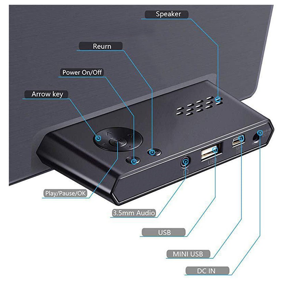 CRONY 8inch Photo Frame Digital Picture Frame Digital Photo HD Video Frame And USB Card Playback Infrared Remote Control - Edragonmall.com