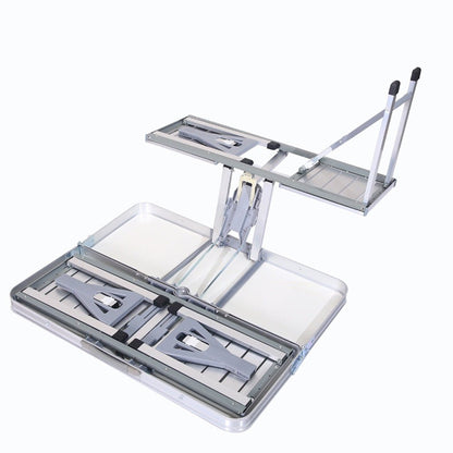 Crony Aluminum Picnic Table Lightweight Fold-Up Picnic Table - Edragonmall.com