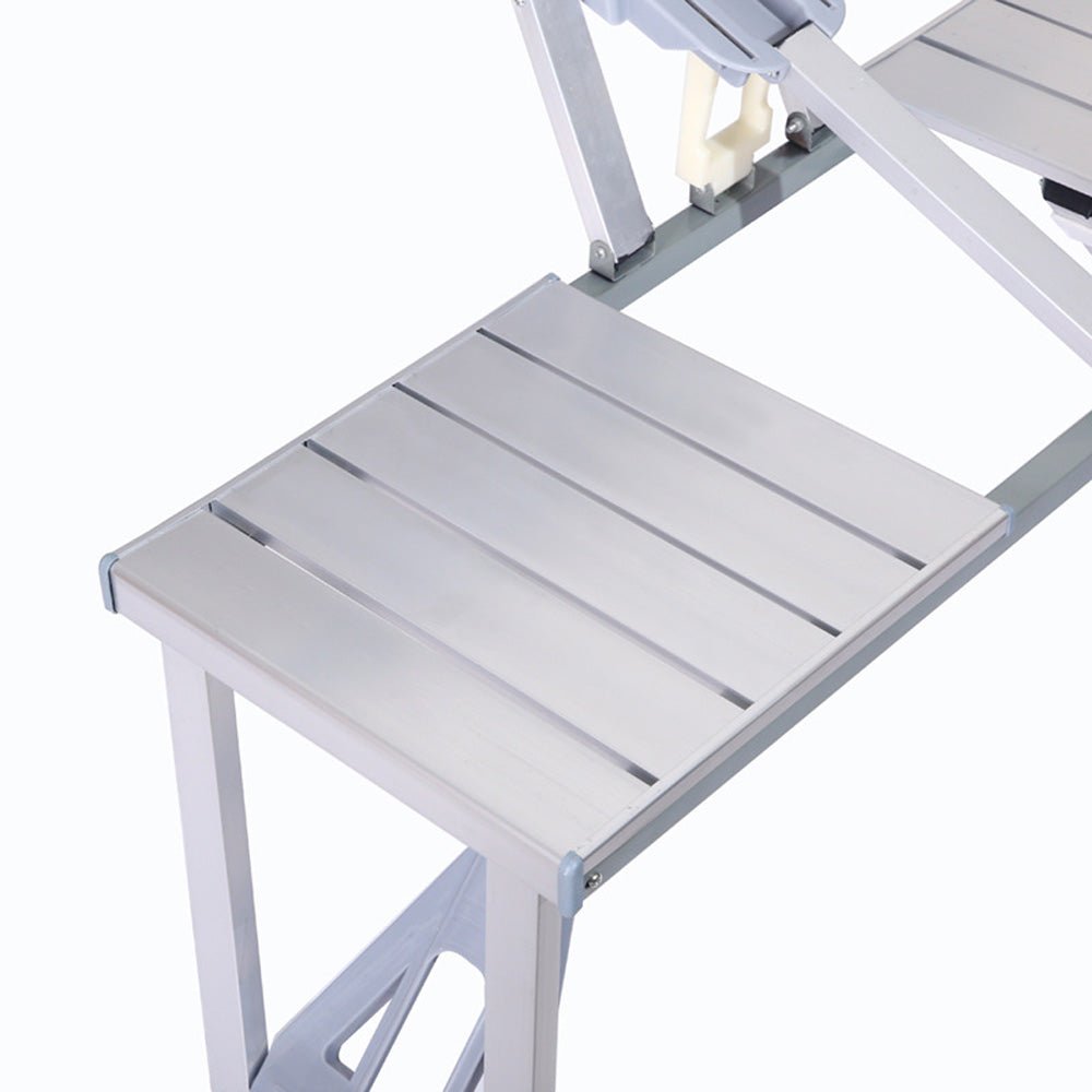Crony Aluminum Picnic Table Lightweight Fold-Up Picnic Table - Edragonmall.com