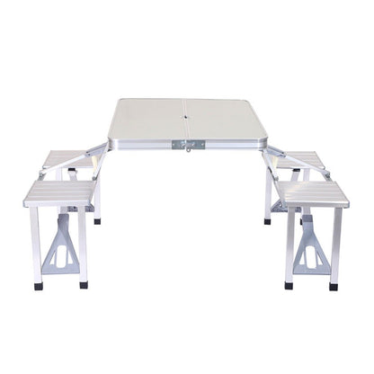 Crony Aluminum Picnic Table Lightweight Fold-Up Picnic Table - Edragonmall.com
