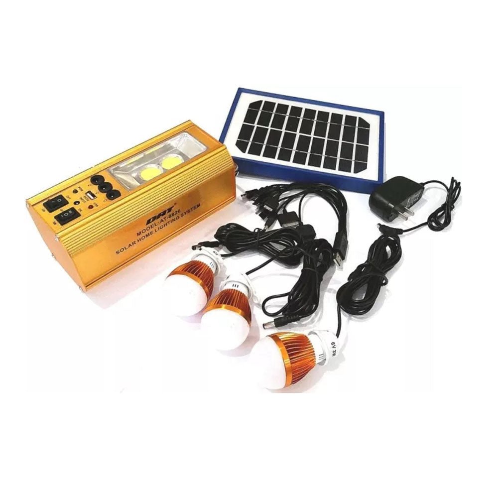 CRONY AT-8826 solar power system Complete Rechargeable Solar Home Lighting System with USB - Edragonmall.com
