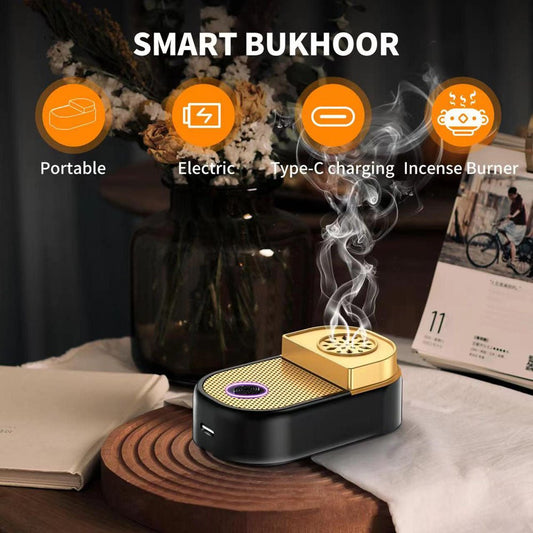 CRONY BK-28 Bukhoor Mini Car Incense Bakhoor Burner Rechargeable - Edragonmall.com