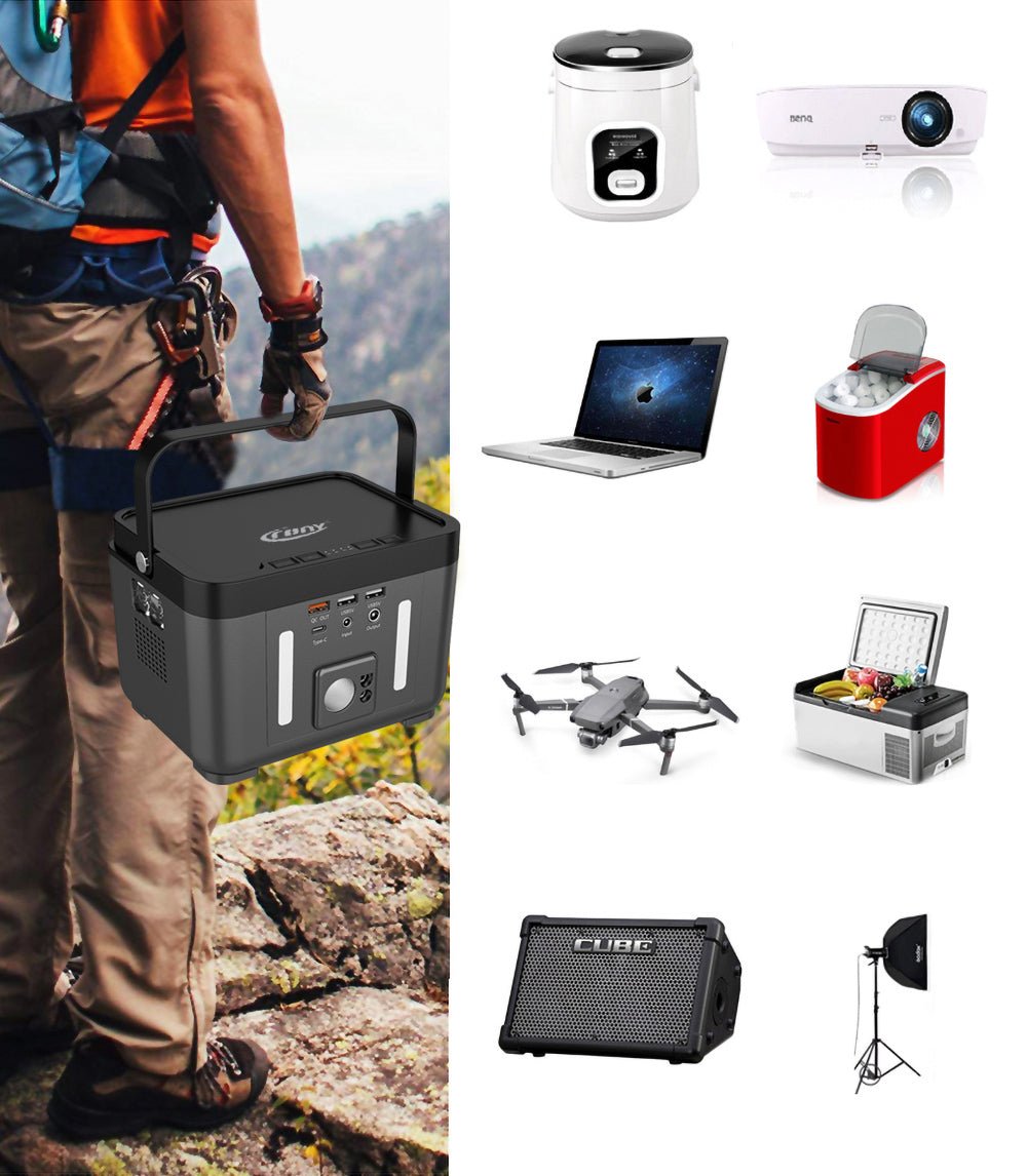 CRONY BS200 Portable Power Station With LED Lighting For Outdoor Camping - Edragonmall.com