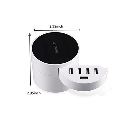 CRONY circle-10 USB Charger Universal 10 USB Port Smart Charger For Mobile Phone Tablet - Edragonmall.com
