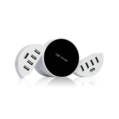 CRONY circle-10 USB Charger Universal 10 USB Port Smart Charger For Mobile Phone Tablet - Edragonmall.com
