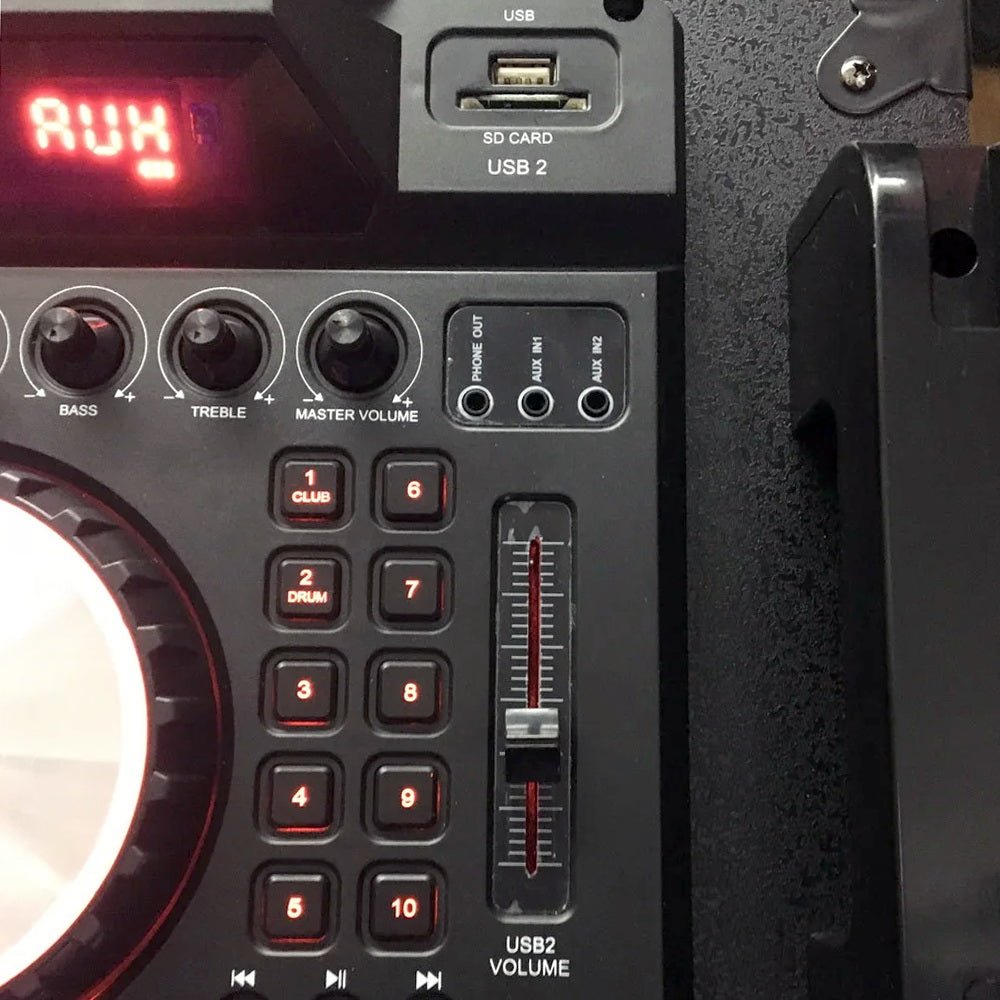 CRONY CN-111DJ Speaker Rechargeable speaker with DJ Mixer DJ-1036 + 2 radio microphones - Edragonmall.com