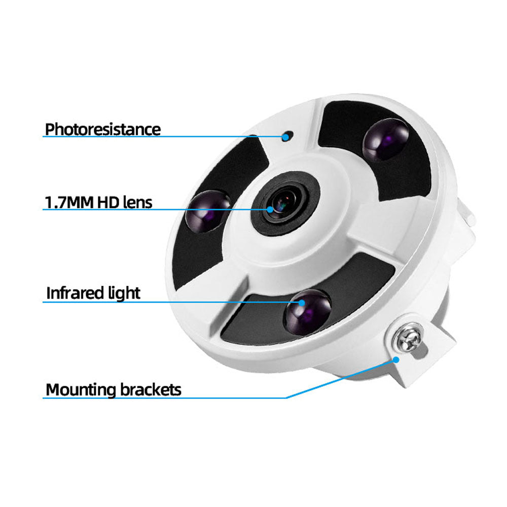 CRONY CN-6002 2MP Panoramic Camera 180 Wide Angle 1080P Fisheye AHD Security CCTV Camera - Edragonmall.com