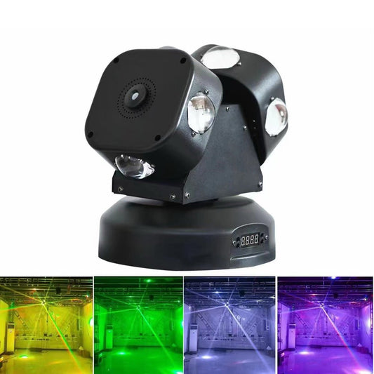 CRONY Double-ended ball rolling LED With laser 8X10W RGBW 4in1 LED Moving Head Beam Light Rotation Double Arms beam light For DJ Party - Edragonmall.com