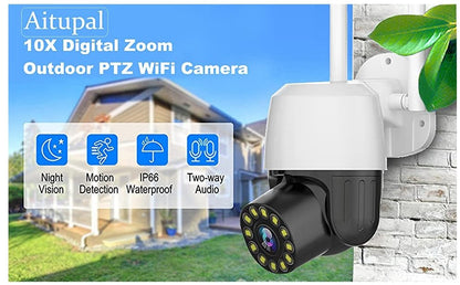 CRONY EC131 Full color night vision 1.5 inch ball machines 4X Camera WiFi Camera AI Human Detection Audio 1080P Wireless Security CCTV Cameras - Edragonmall.com