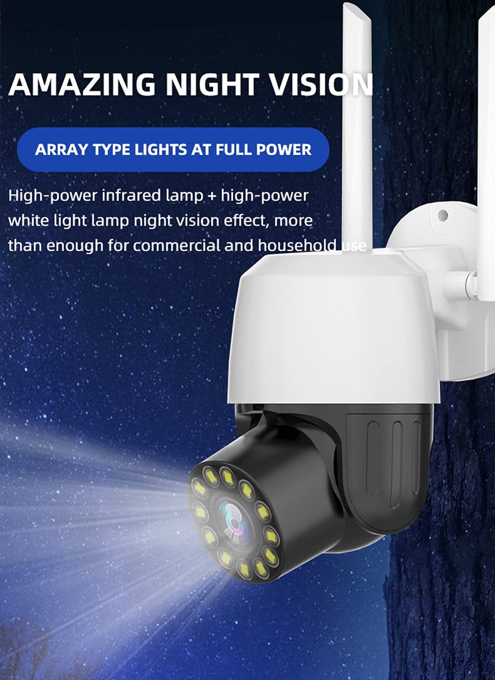 CRONY EC131 Full color night vision 1.5 inch ball machines 4X Camera WiFi Camera AI Human Detection Audio 1080P Wireless Security CCTV Cameras - Edragonmall.com