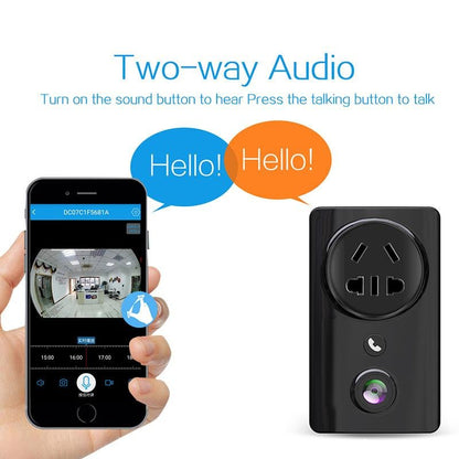 CRONY EC59 180 Degree Panoramic WIFI CCTV Home Security Camera 1080P USB Wall Socket Charger Adapter Camera with IR/White Leds - Edragonmall.com