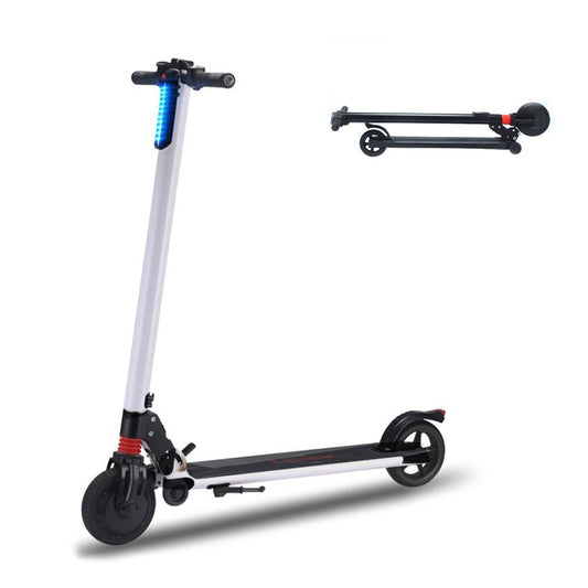CRONY Electric Scooter S6 Aluminium Alloy Folded 6.5 Inch tires | White - Edragonmall.com