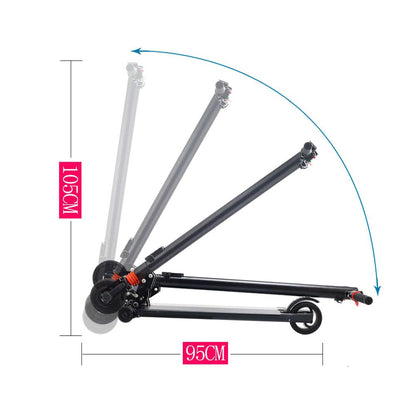 CRONY Electric Scooter S6 Max Speed up to 25 KM/H 15-20 KM Long-range distance Aluminium Alloy Folded 6.5 Inch tires | Black - Edragonmall.com