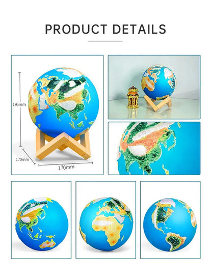 CRONY Equantu Sq-172 The New Fashion Earth Touch Lamp Portable Quran Bluetooth Speaker With App Control Light - Edragonmall.com