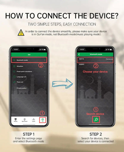 CRONY Equantu Sq-172 The New Fashion Earth Touch Lamp Portable Quran Bluetooth Speaker With App Control Light - Edragonmall.com